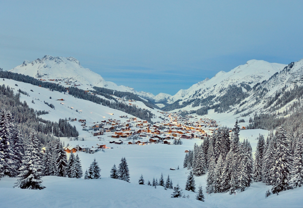 滑雪勝地／萊希／阿爾卑斯山區／奧地利