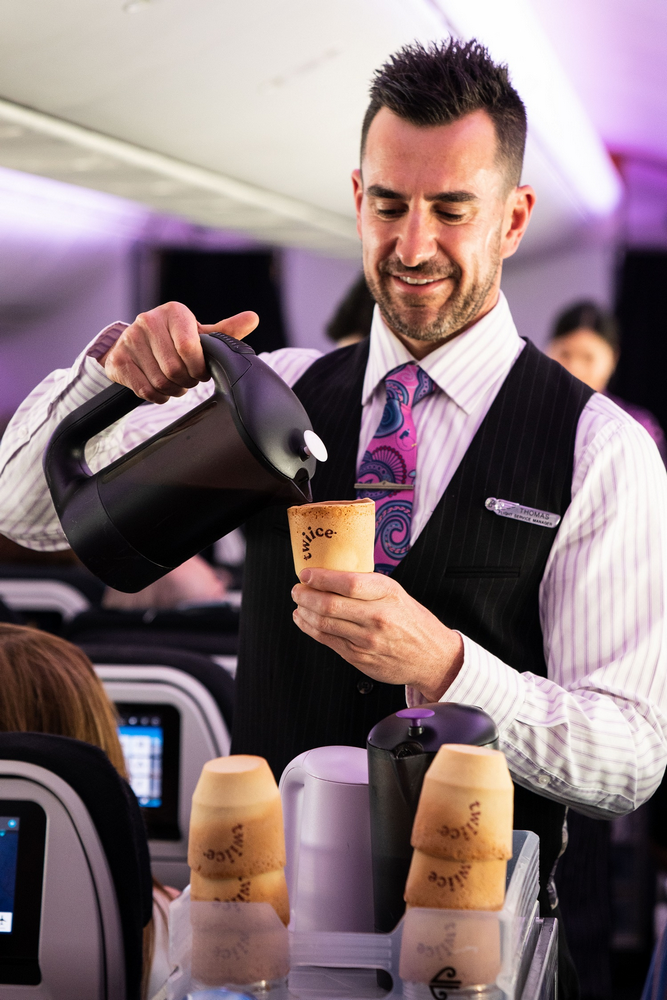 紐西蘭航空／奧克蘭／紐西蘭／旅遊／餅乾咖啡杯／環保／綠旅行