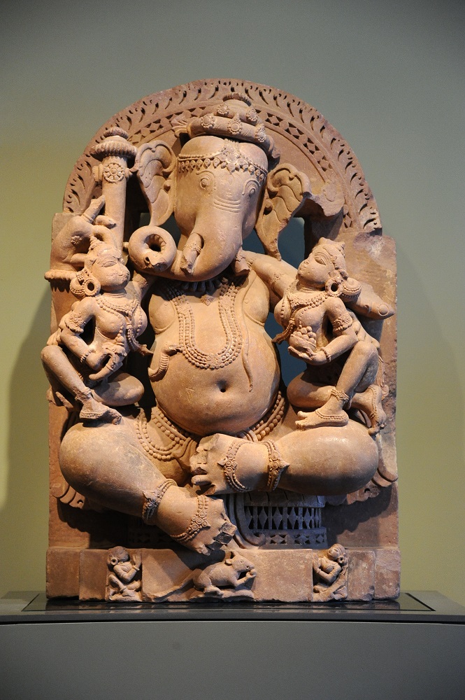 波士頓美術館／象頭神其及配偶雕像／印度教／雕像