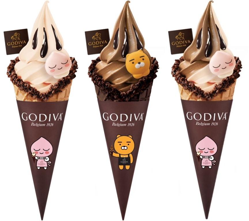 巧克力冰／白桃茉莉冰／GODIVA霜淇淋／KAKAO FRIENDS／台灣