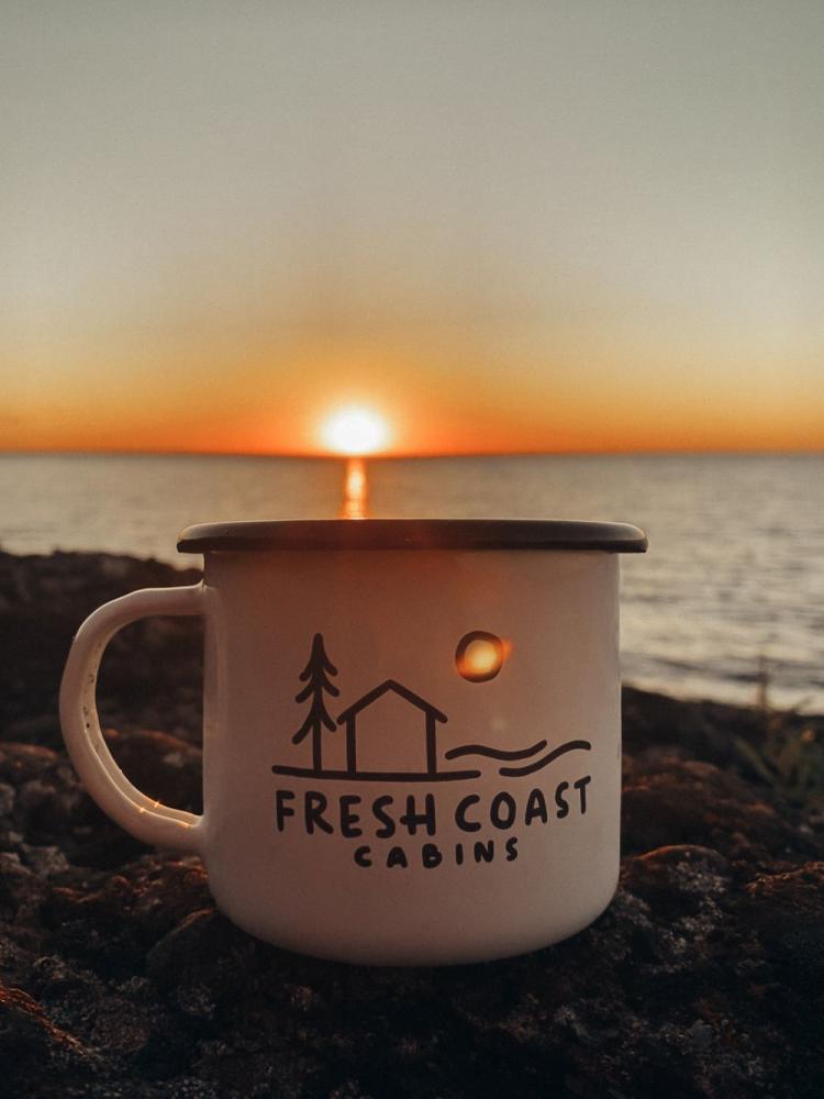 杯子／日落／Fresh Coast Cabin／基威諾半島／美國
