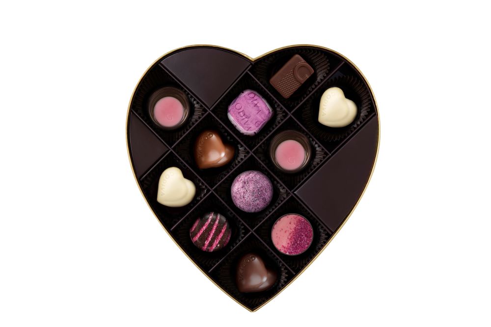 情人節巧克力心形禮盒11顆裝／限量情人節巧克力與心型禮盒／GODIVA／台灣