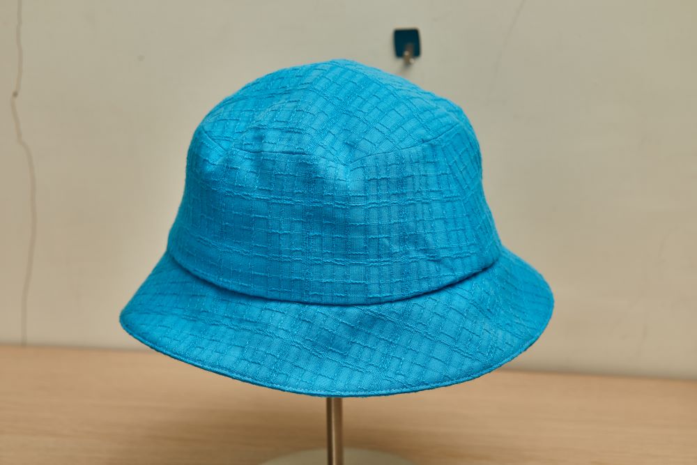 青色織紋布漁夫帽／紳士帽／JOJA糾結創作／台北／台灣