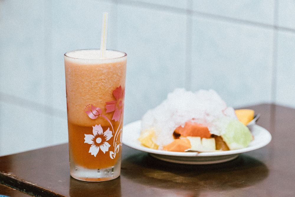 蕃茄汁與綜合水果冰／華西街珍果／台北／台灣