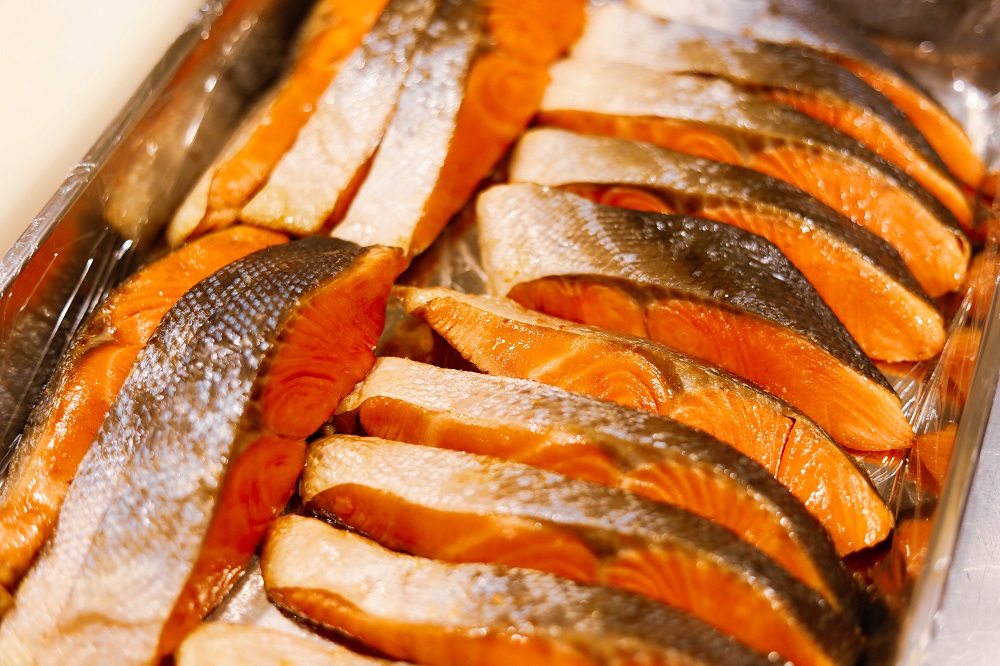 烤鮭魚／王子鮭魚／鮭魚料理／東京／日本