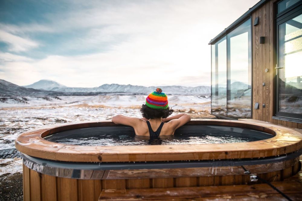 露天熱水浴池／Panorama Glass Lodge／冰島