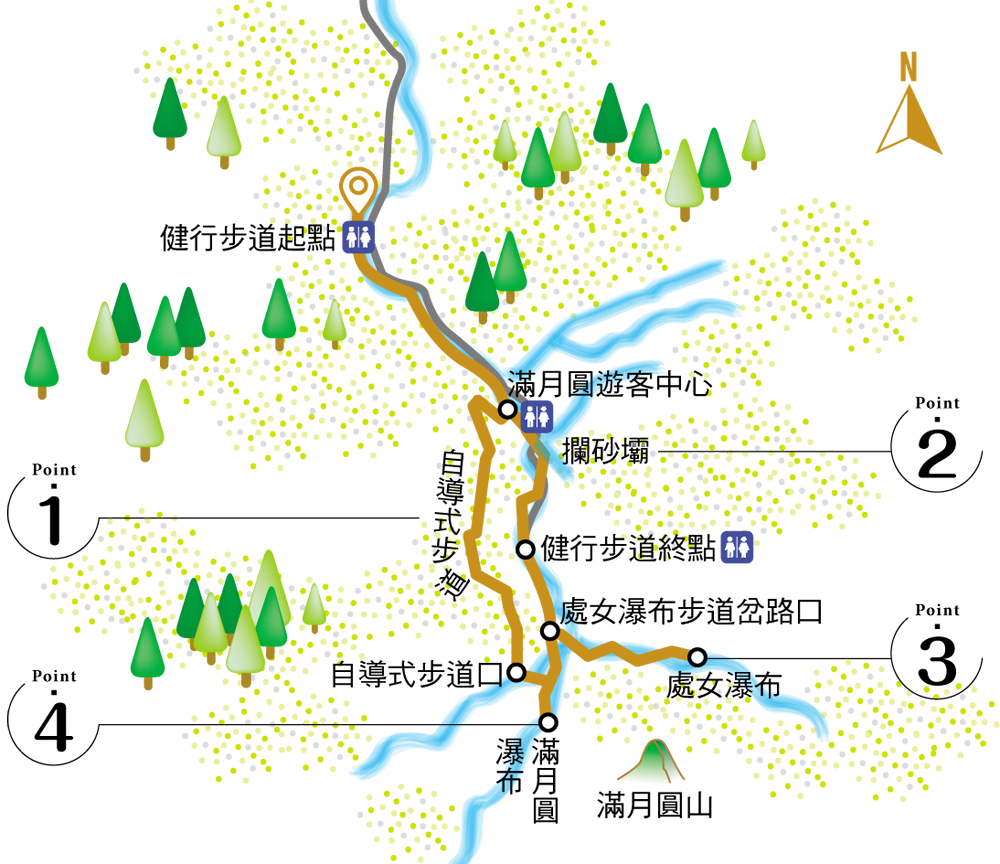 路線圖／滿月圓森林遊樂區步道／台北／台灣