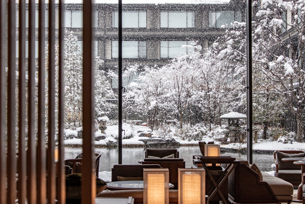 冬季庭園風景／Hotel The Mitsui Kyoto／飯店／京都／日本