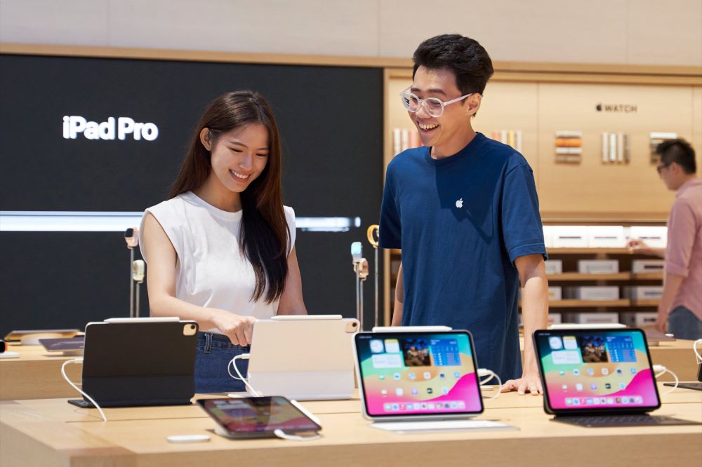 ipad 展示／內部空間／Apple The Exchange TRX／商店／吉隆坡／馬來西亞