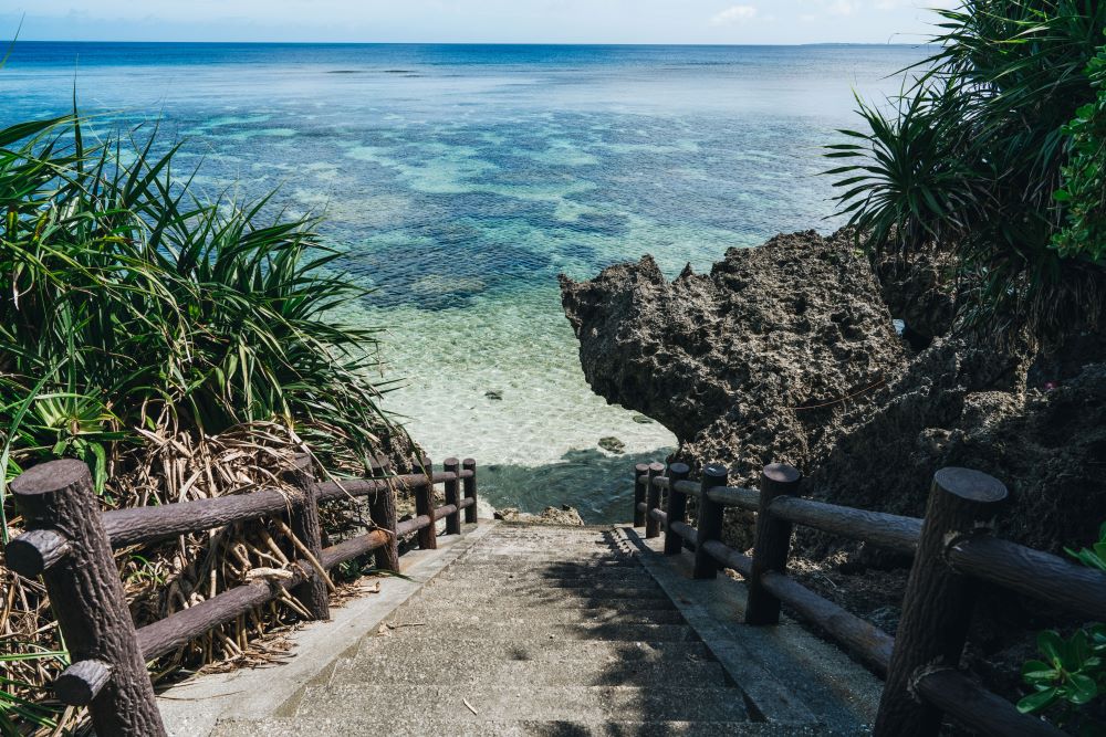 風景／海岸階梯／宮古島／沖繩／日本