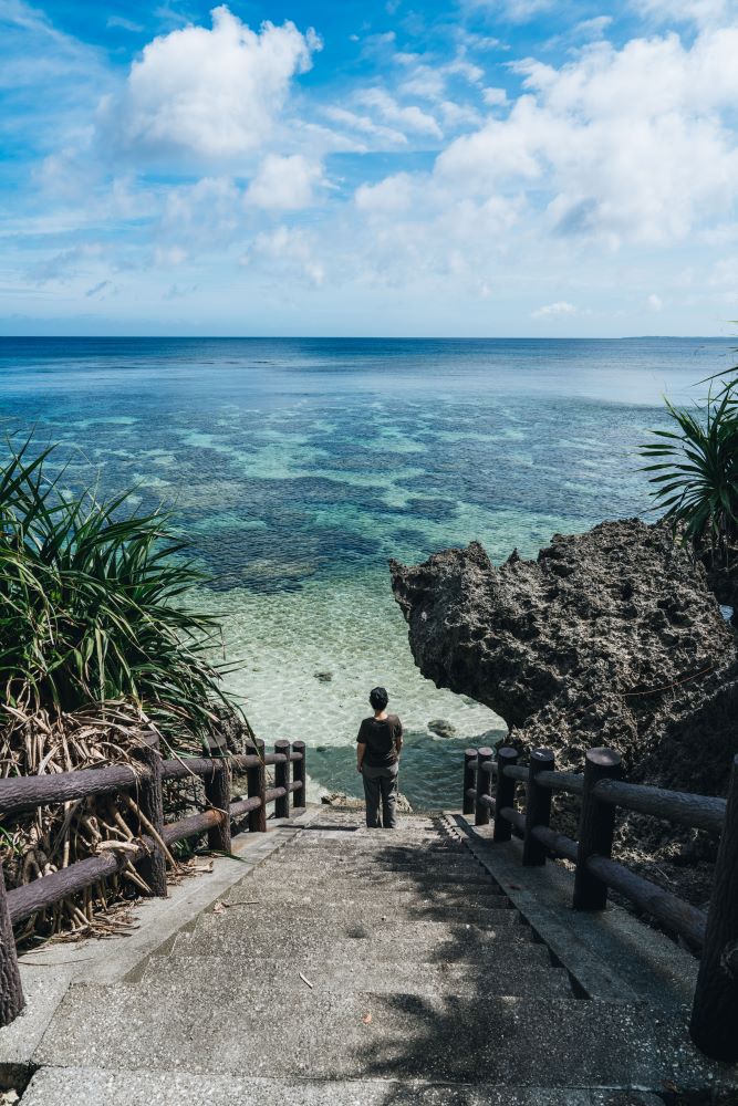 風景／海岸階梯／宮古島／沖繩／日本