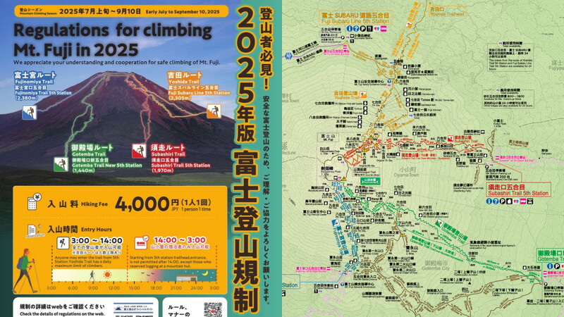 登山地圖/富士山/日本