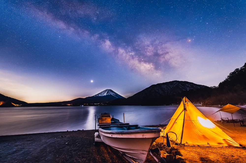 富士山風景/浩庵露營場/露營/日本