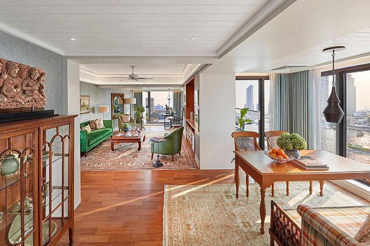 曼谷文華東方酒店內部空間。