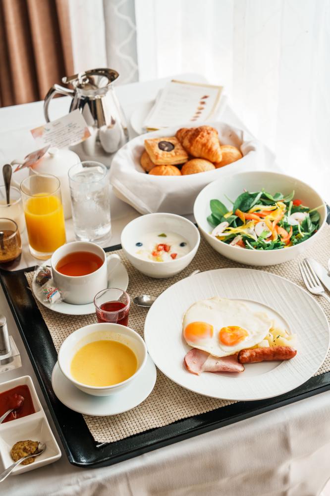 神戶國際飯店 Hotel La Suite Kobe Harborland 內部空間套房早餐。