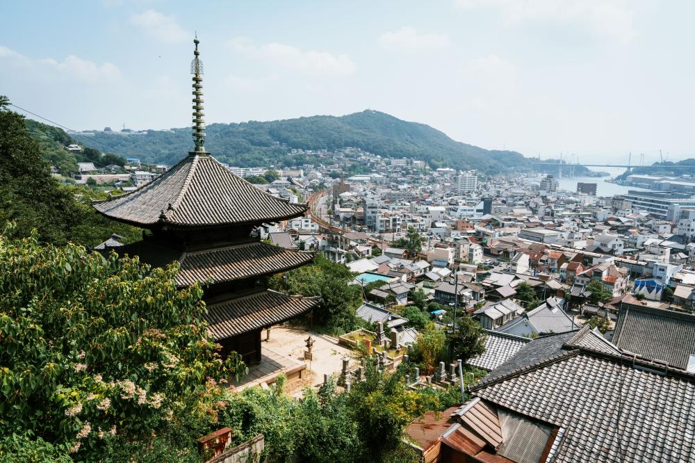 日本尾道市千光寺公園風景。