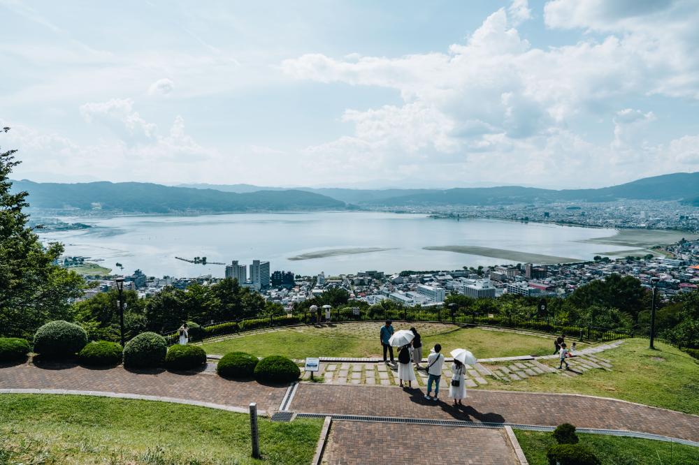 日本長野縣立石公園風景。