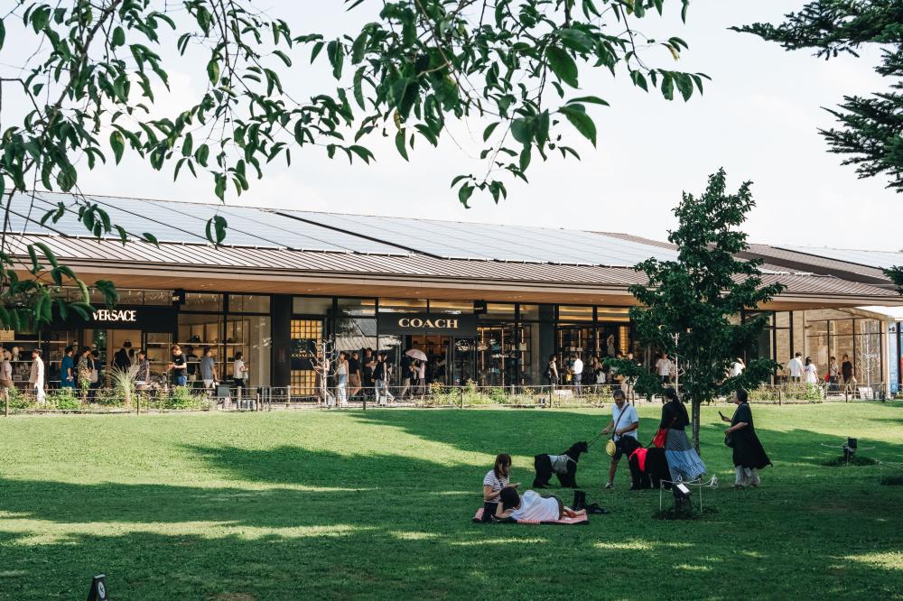 輕井澤王子購物廣場風景。