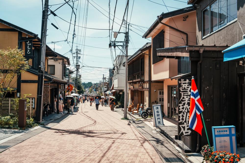 舊輕井澤銀座風景。