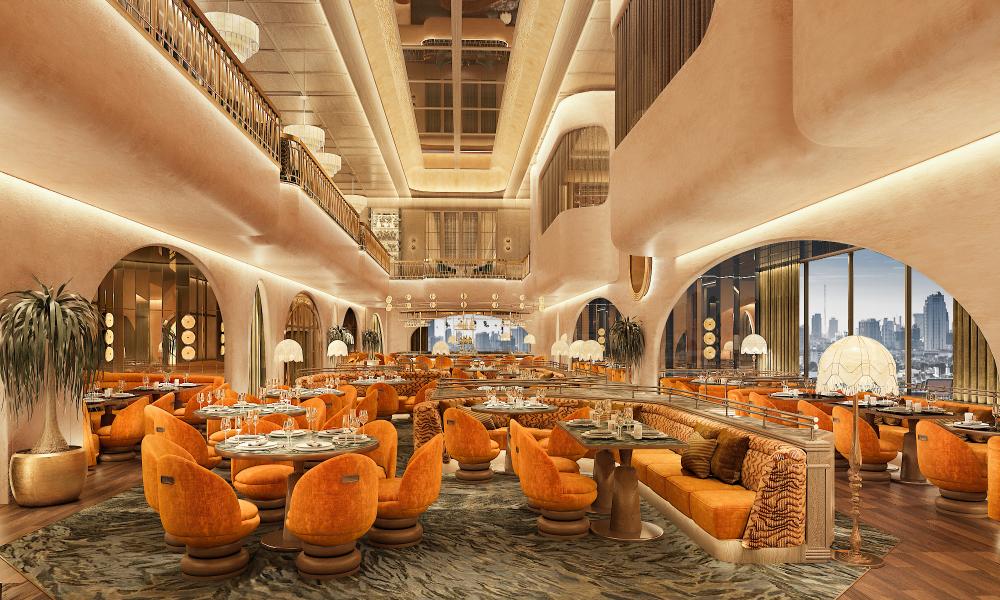 曼谷新地標 The Consul 尊尚會所主餐廳區。