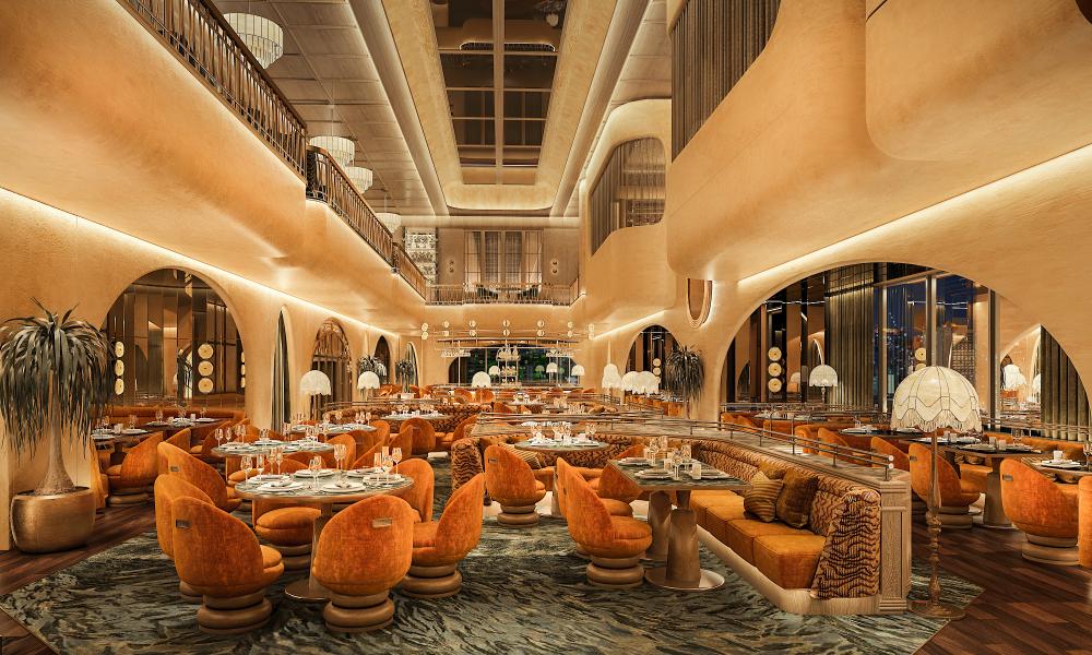 曼谷新地標 The Consul 尊尚會所主餐廳區。