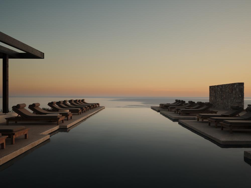 希臘度假飯店 GUNDARI 泳池。