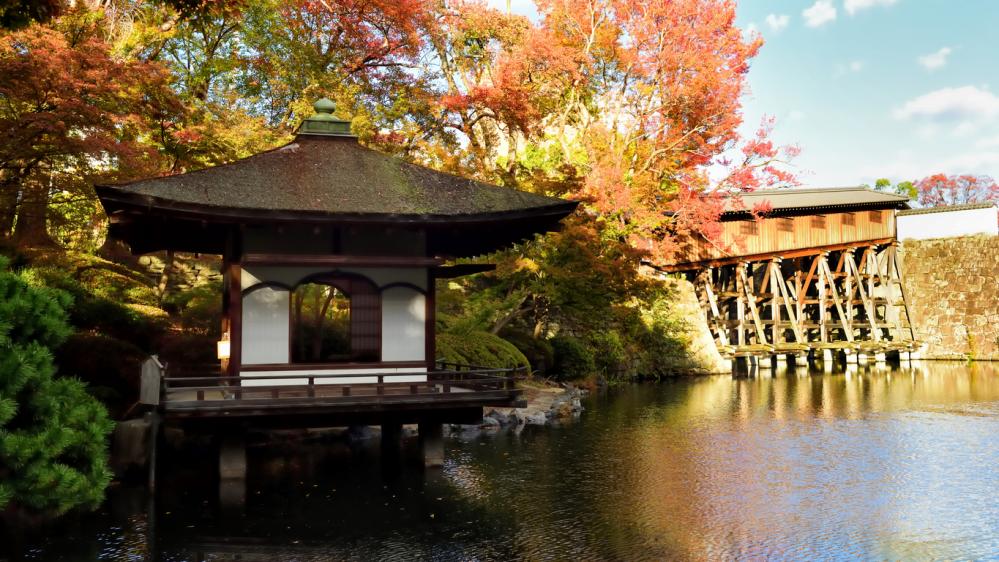 「廣島市」廣島宮島紅葉谷公園。