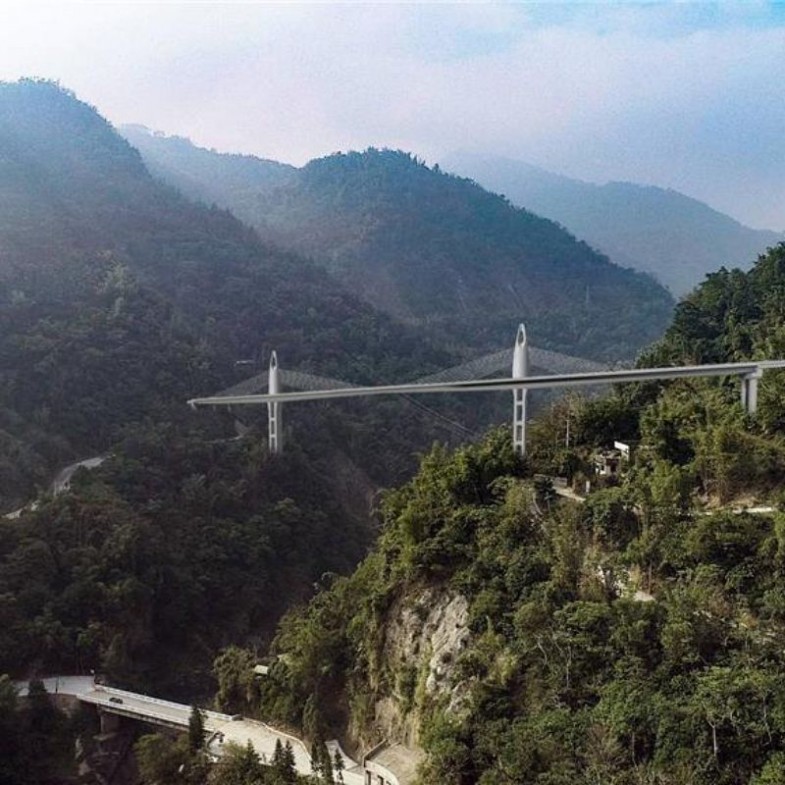 雲林「清水溪大橋」風景。