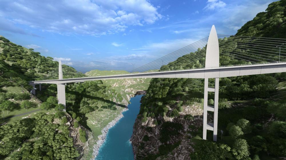 雲林「清水溪大橋」風景。