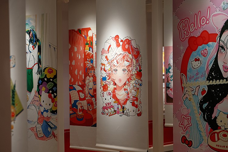 Hello Kitty 50週年特展展區。
