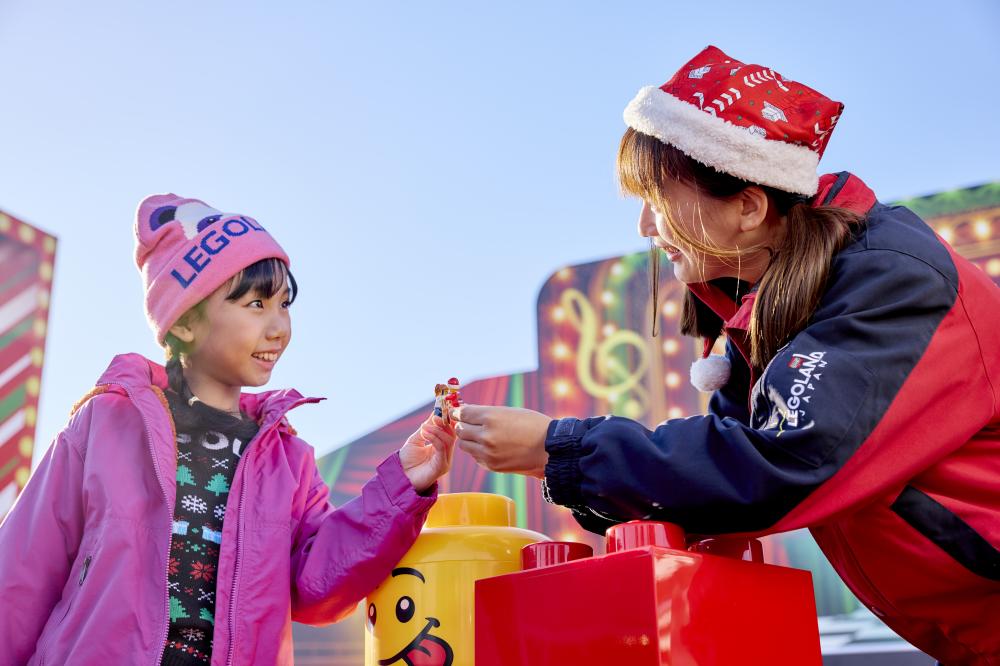2025日本樂高樂園度假村冬季期間限定活動「日本樂高樂園過聖誕」場景。