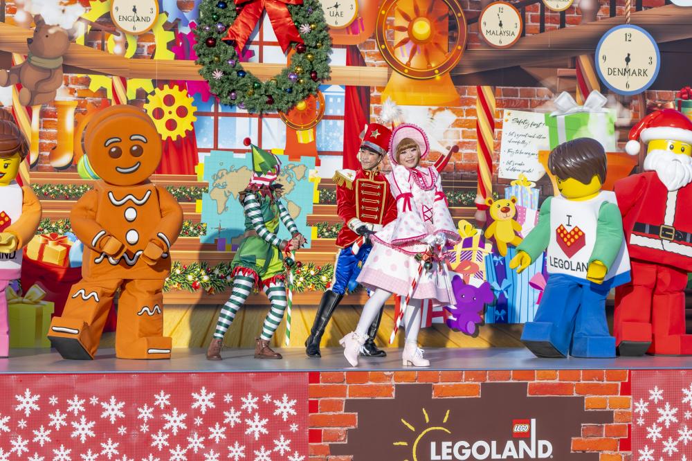 2025日本樂高樂園度假村冬季期間限定活動「日本樂高樂園過聖誕」場景。