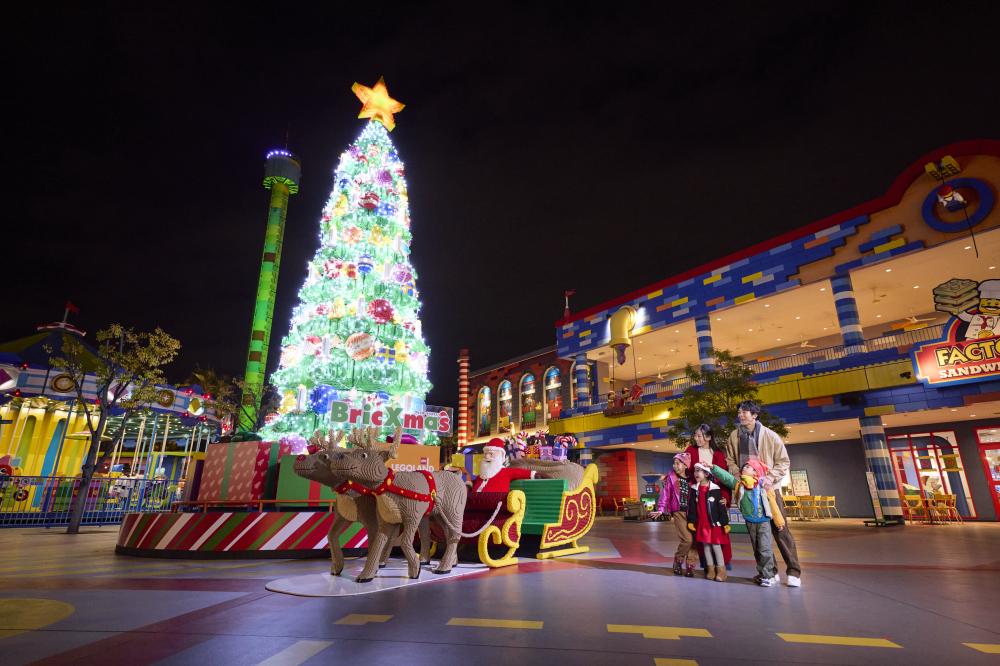 2025日本樂高樂園度假村冬季期間限定活動「日本樂高樂園過聖誕」場景。
