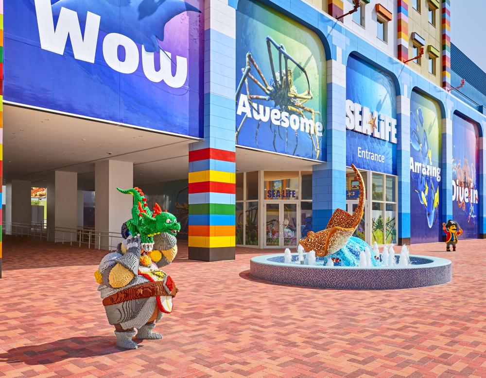 2025日本樂高樂園度假村冬季期間限定活動「日本樂高樂園過聖誕」場景。