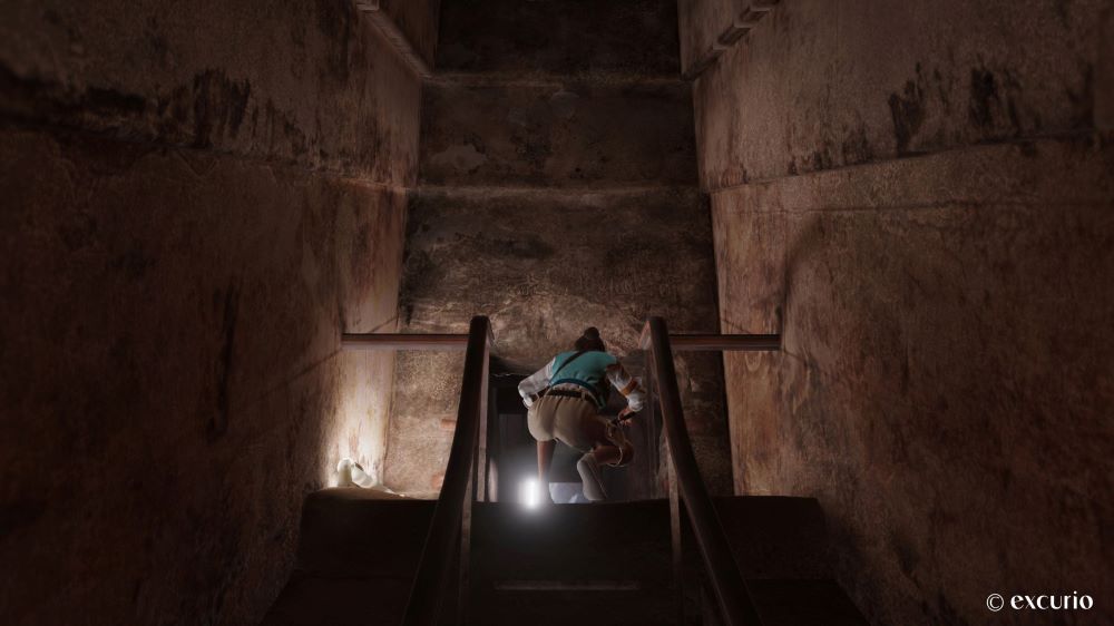 奇美博物館 VR 沉浸式體驗《消失的法老》場景。