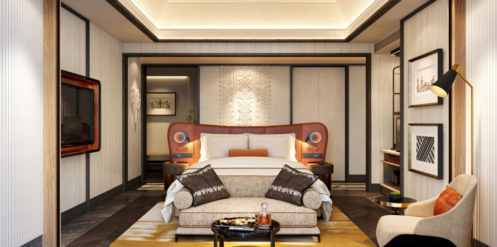 寮國永珍瀾滄安凡尼臻選酒店客房。