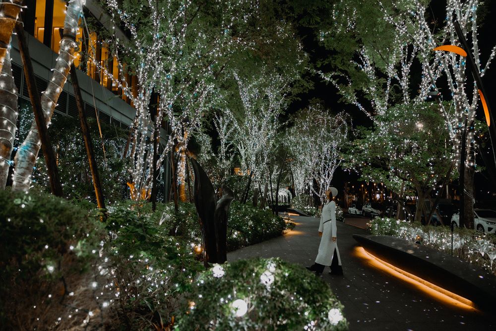 勤美草悟聖誕村「光之道」。