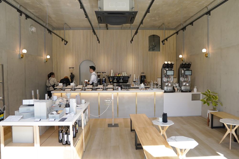Taoca Coffee 東京南青山店空間。