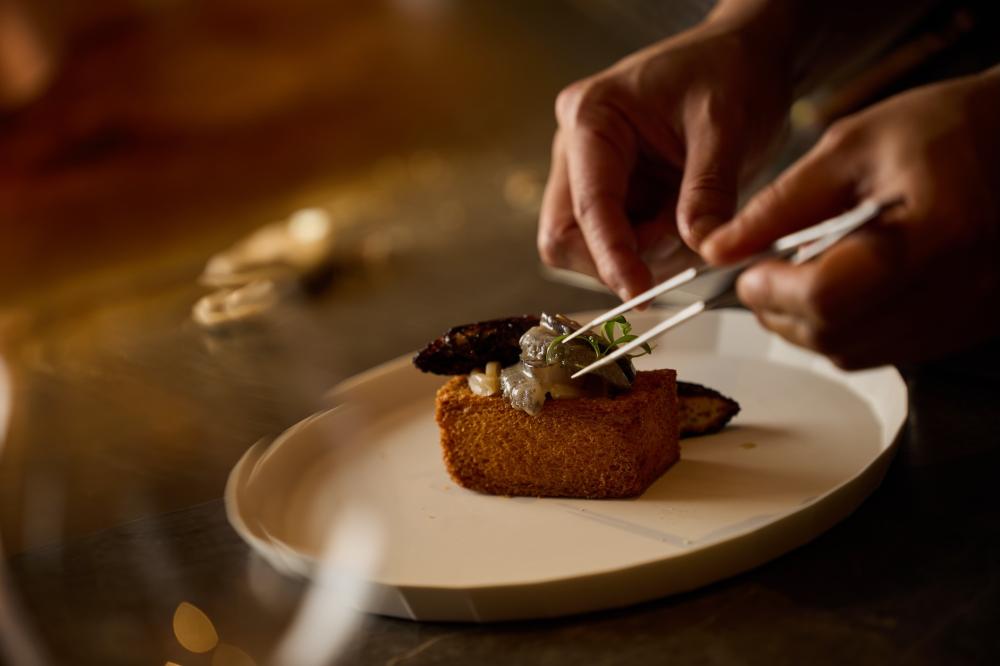 鮑魚棺材板．羊肝菌．松露醬汁