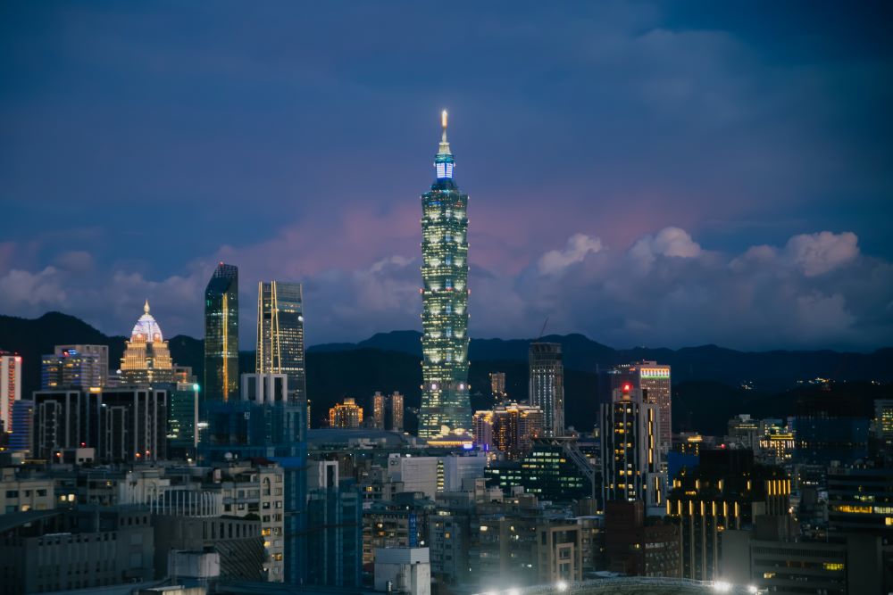 臺北嘉佩樂酒店城市夜景。