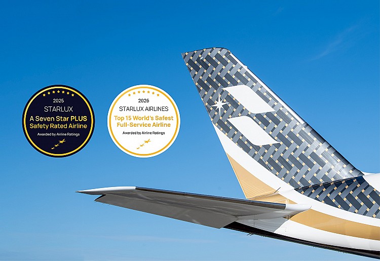 2026最安全航空： 星宇首度進榜