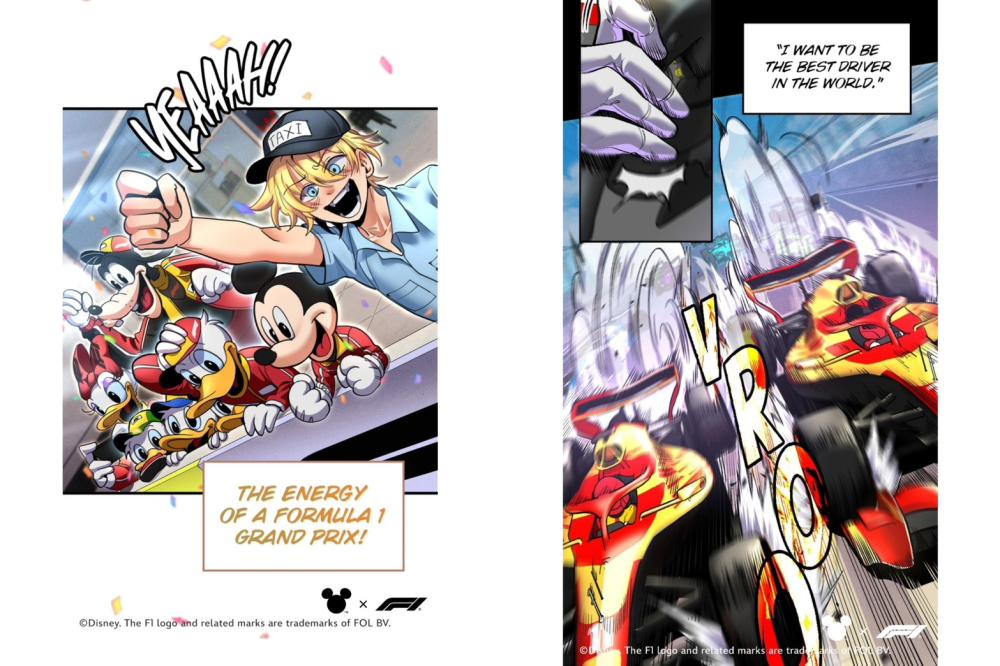 迪士尼和WEBTOON共創的全新條漫系列 「Mickey X Formula 1® Racing t