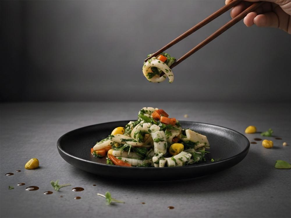 「薺菜炒目魚鮮筍」，以清爽快炒手法，呈現春季時令食材的鮮活層次。（圖／台南遠東香格里拉提供）