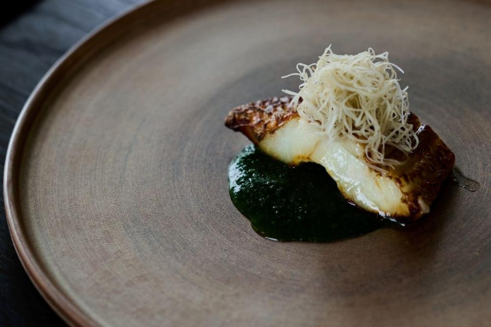 喉黑西京味噌燒・牛蒡絲・春菊醬