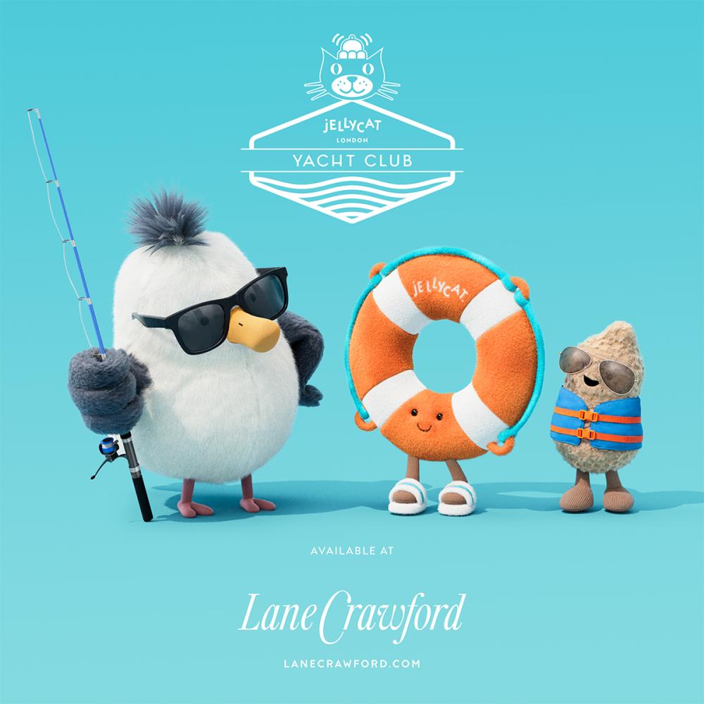 全球首間 Jellycat Yacht Club 2026 夏季系列搶先開售：航海主題萌寵齊登場