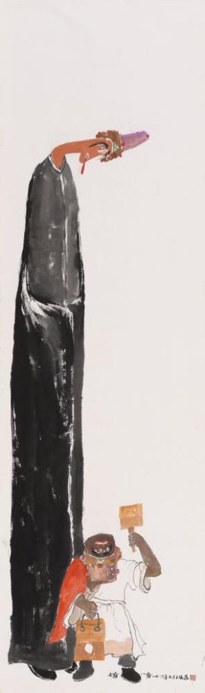 袁金塔，〈一見大吉〉，1986。（新北市美術館提供）Yuan Chin-taa, Good Fort