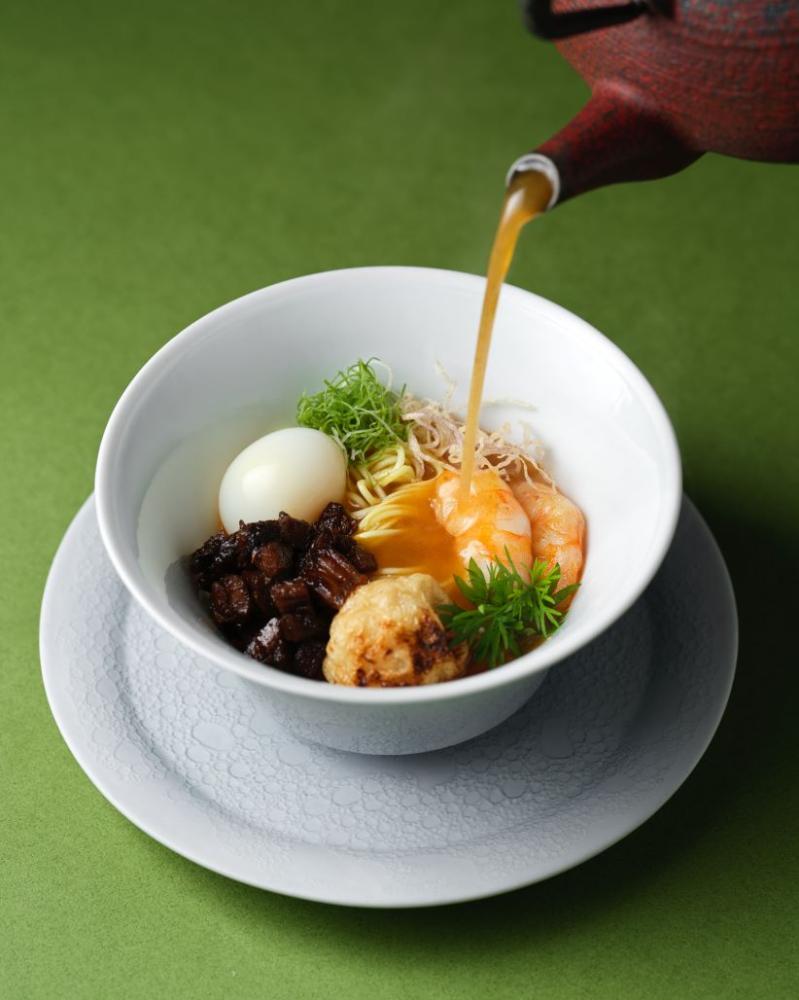 白蝦 鵪鶉蛋 竹昇麵（White Shrimp / Quail Egg / Bamboo Noodl