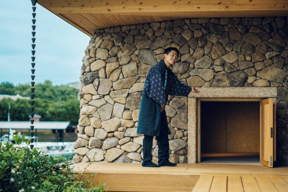 【界 宮島】石蒸浴_湯守