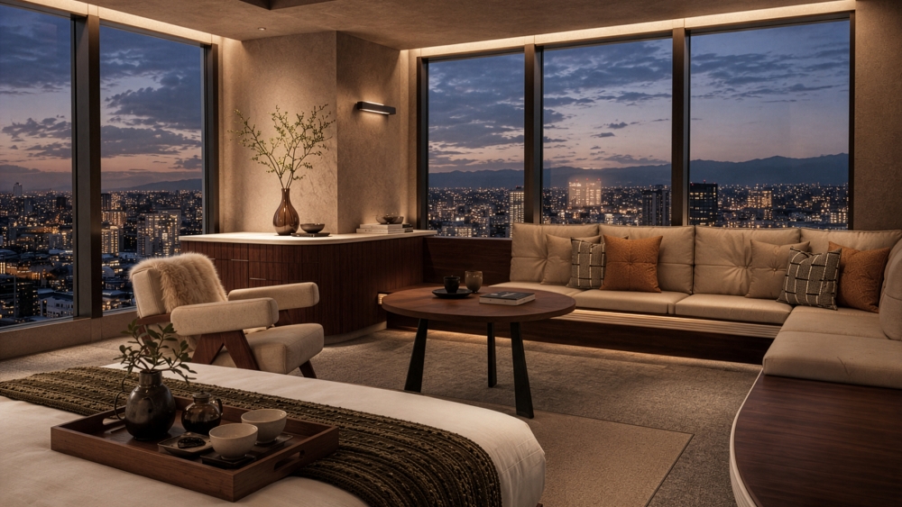 TRUNK(HOTEL) SAPPORO 全館規劃 107 間客房（包含 18 間奢華套房與 89 間標準客房）。客房設計圍繞 「世紀中葉民俗色彩（Mid-Century Folk）」 的主題展開，巧妙將二十世紀中葉的現代簡約風格，與北海道當地的工藝傳統、自然景觀相互交織