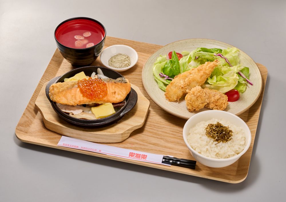 奶油昆布鮭魚御膳套餐／NT$650，嚐鮮價NT$588